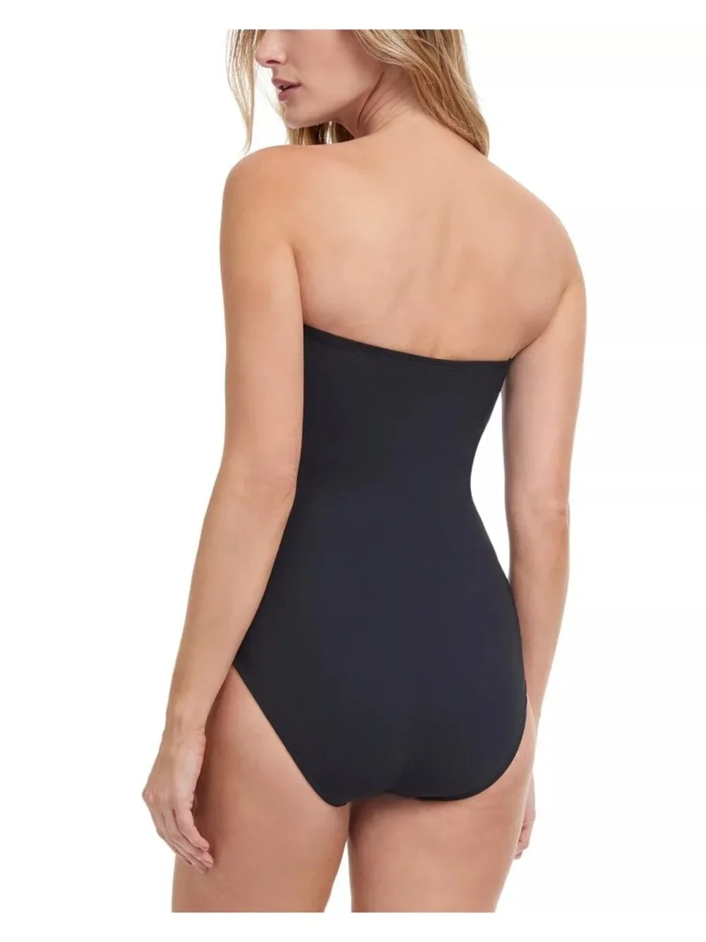 NWT Gottex Bandeau One Piece Swimsuit Black/Gold Size 6